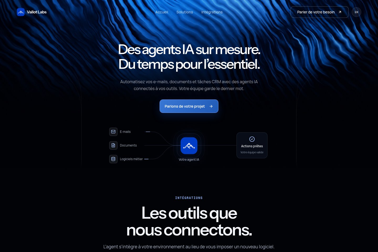 Aperçu du site Vallot Labs